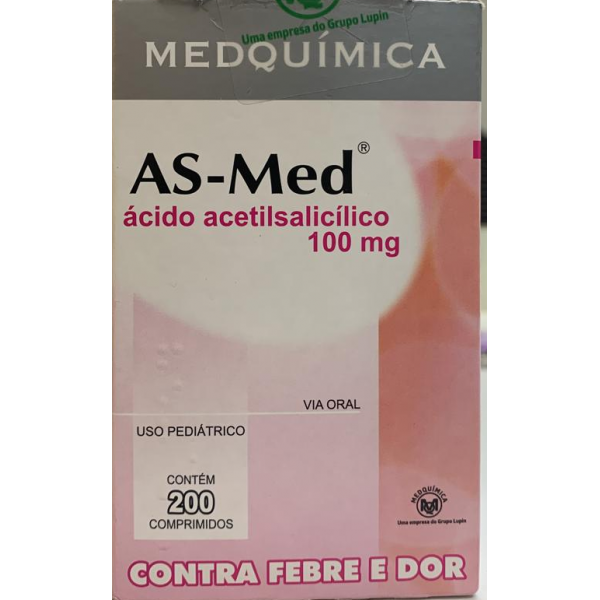 AS-MED - Ácido Acetilsalicílico 100MG 